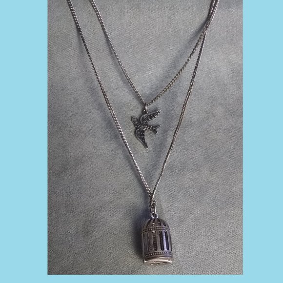Vintage Bird Cage Necklace - Picture 1 of 3